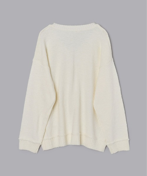 Olu.（オルドット）の「ブークレVネックニット[セットアップ可能]（ニット/セーター・レディース・ブラック/アイボリー/グレー・FREE）」の18枚目の写真