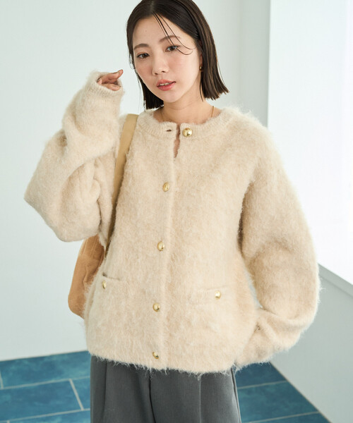 orgue ゴールドボタンニット gold button knit