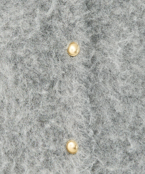 FREAK'S STORE（フリークスストア）の「限定展開　ミックスシャギー 金ボタン ニット カーディガン（カーディガン/ボレロ・レディース・ネイビー/ブラック/グレー/ブラウン/ナチュラル・ﾌﾘ-）」の8枚目の写真