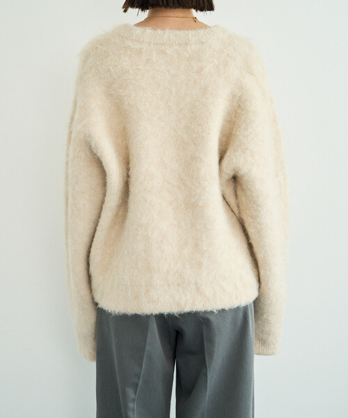 FREAK'S STORE（フリークスストア）の「限定展開　ミックスシャギー 金ボタン ニット カーディガン（カーディガン/ボレロ・レディース・ネイビー/ブラック/グレー/ブラウン/ナチュラル・ﾌﾘ-）」の11枚目の写真