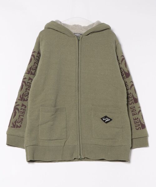 Kahiko(カヒコ)の「【Kahiko】SURF&Palms トムニットMEN'Sジップアップパーカー(その他アウター・メンズ・ネイビー/チャコール/カーキ/ホワイト・FREE)」の4枚目の写真