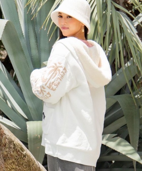 Kahiko(カヒコ)の「【Kahiko】SURF&Palms トムニットMEN'Sジップアップパーカー(その他アウター・メンズ・ネイビー/チャコール/カーキ/ホワイト・FREE)」の7枚目の写真