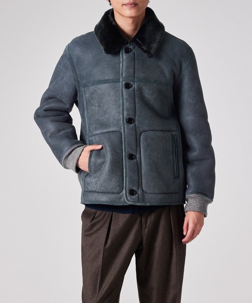 ムートンレザー ハーフブルゾン / 253123 654ZLB（その他アウター