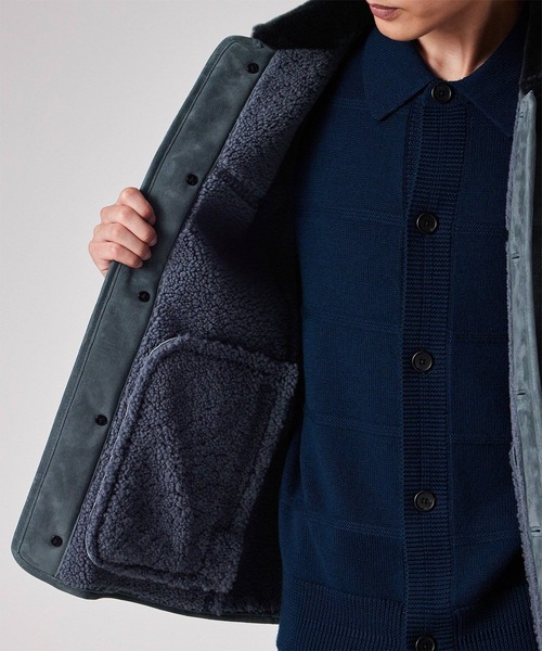 ムートンレザー ハーフブルゾン / 253123 654ZLB（ムートンコート