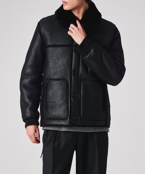 ムートンレザー ハーフブルゾン / 253123 654ZLB（その他アウター