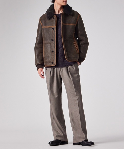 ムートンレザー ハーフブルゾン / 253123 654ZLB（その他アウター