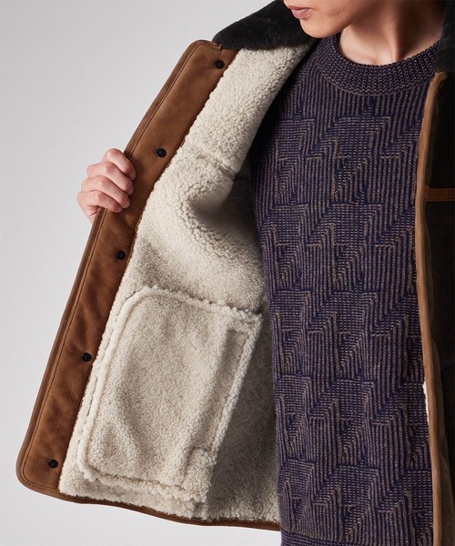 ムートンレザー ハーフブルゾン / 253123 654ZLB（ムートンコート