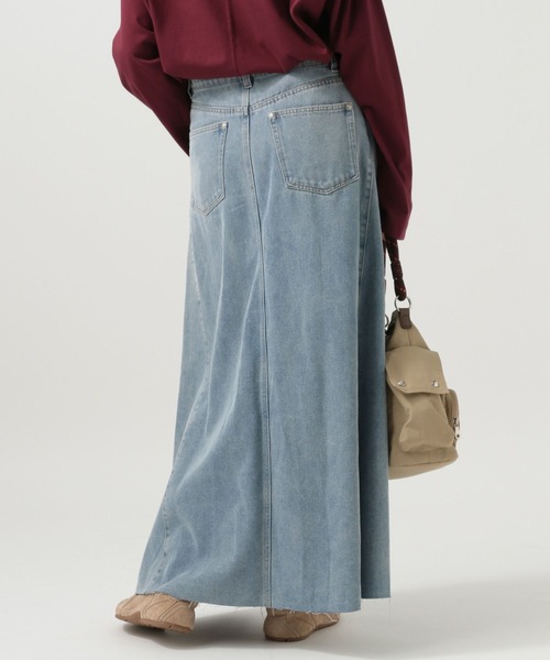 BAYFLOW（ベイフロー）の「デニムフレアスカート（スカート・レディース・サックスブルー/ブラック・FREE）」の8枚目の写真