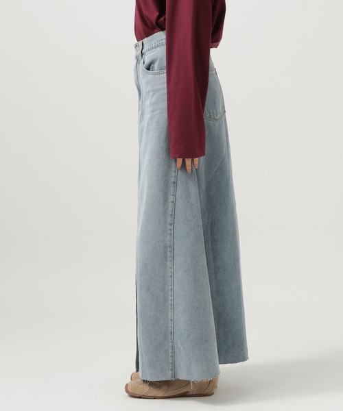 BAYFLOW（ベイフロー）の「デニムフレアスカート（スカート・レディース・サックスブルー/ブラック・FREE）」の10枚目の写真