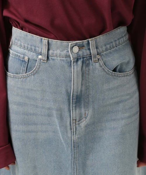 BAYFLOW（ベイフロー）の「デニムフレアスカート（スカート・レディース・サックスブルー/ブラック・FREE）」の12枚目の写真