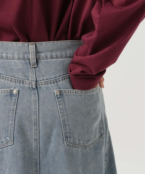 BAYFLOW（ベイフロー）の「デニムフレアスカート（スカート・レディース・サックスブルー/ブラック・FREE）」の16枚目の写真