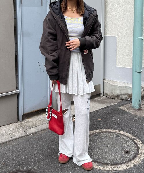 CIAOPANIC（チャオパニック）の「ダックアクティブパーカー（ブルゾン・レディース・キャメル/チャコールグレー・FREE）」の8枚目の写真