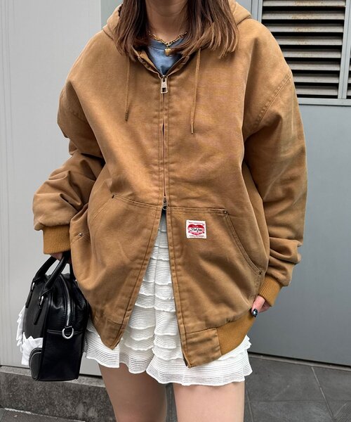 CIAOPANIC（チャオパニック）の「ダックアクティブパーカー（ブルゾン・レディース・キャメル/チャコールグレー・FREE）」の12枚目の写真