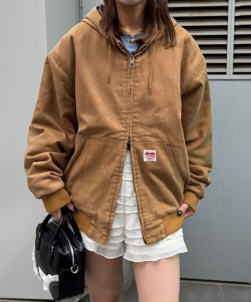 CIAOPANIC（チャオパニック）の「ダックアクティブパーカー（ブルゾン・レディース・キャメル/チャコールグレー・FREE）」の13枚目の写真