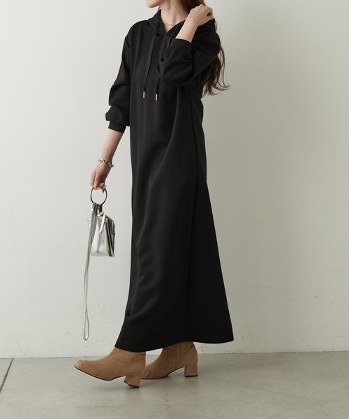 COLONY 2139（コロニートゥーワンスリーナイン）の「ダンボールパーカーワンピース（ワンピース・レディース・グレー/チャコールグレー/ブラック・FREE）」の17枚目の写真