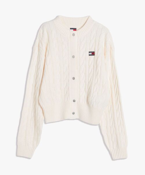 tommy jeans(トミー ジーンズ)の「バッジケーブルカーディガン(カーディガン/ボレロ・レディース・ライラック系/ネイビー/ホワイト/サックスブルー系1・SMALL/X-SMALL/MEDIUM)」の13枚目の写真