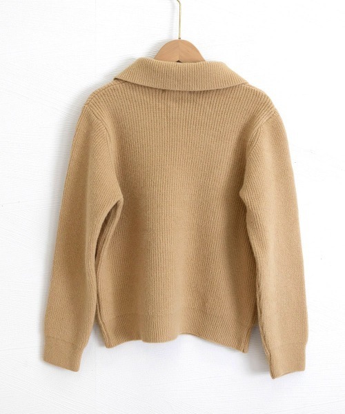 Miniministore(ミニミニストア)の「ポロカラーニットトップス ゴールドボタン(ニット/セーター・レディース・ワインレッド/アイボリー/ラベンダー/ライトブルー/ブラック/ベージュ・FREE)」の8枚目の写真