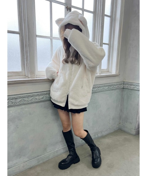 PHILLY（フィリー）の「キャットフェイクファーブルゾン（ブルゾン・レディース・ホワイト/ブラック・FREE）」の17枚目の写真