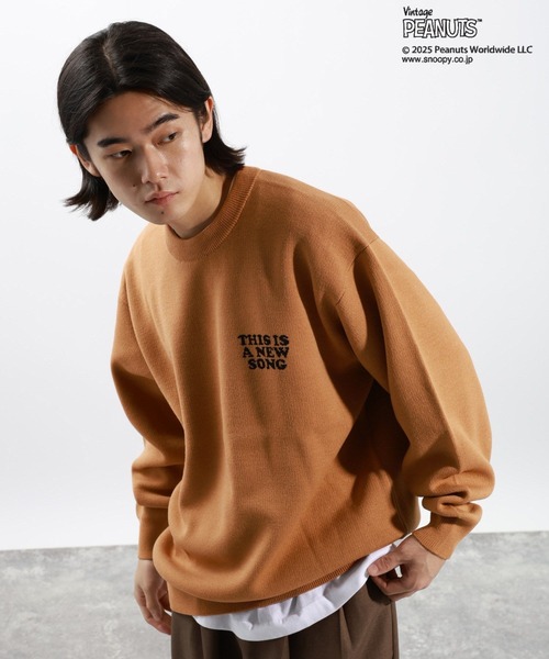 PEANUTS(ピーナッツ)の「【PEANUTS×BAYFLOW】ピーナッツアソートニット(ニット/セーター・メンズ・オレンジ/オフホワイト/ネイビー/モカ/ベージュ・MEDIUM/LARGE)」の15枚目の写真