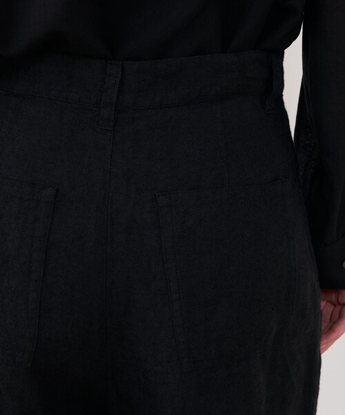 GALERIE VIE(ギャルリー ヴィー)の「ブラッシュドリネン リラックスフィットパンツ(その他パンツ・レディース・ブラック・36/34/32)」の7枚目の写真