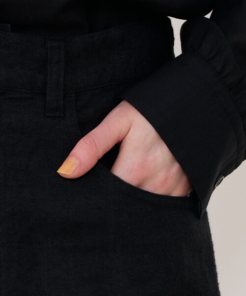 GALERIE VIE(ギャルリー ヴィー)の「ブラッシュドリネン リラックスフィットパンツ(その他パンツ・レディース・ブラック・36/34/32)」の8枚目の写真