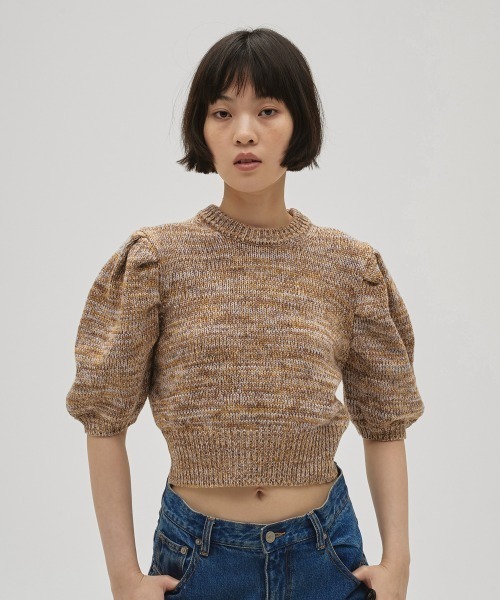 Puffsleeve Mix Knit（ニット/セーター）｜TODAYFUL（トゥデイフル）の