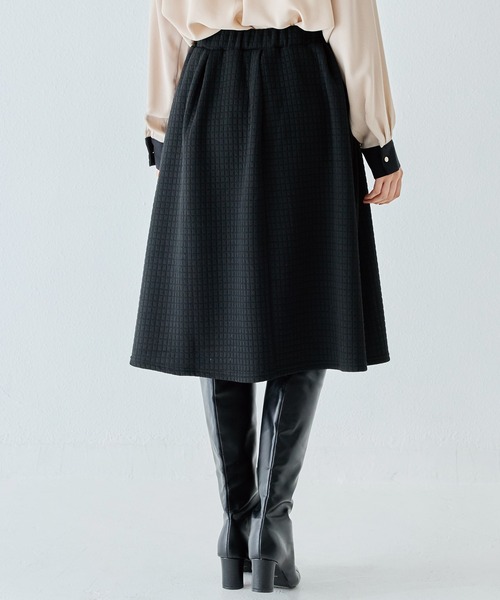 INCEDE（インシード）の「キルトタックスカート（スカート・レディース・チャコールグレー/ブラック・LL/M/L）」の5枚目の写真