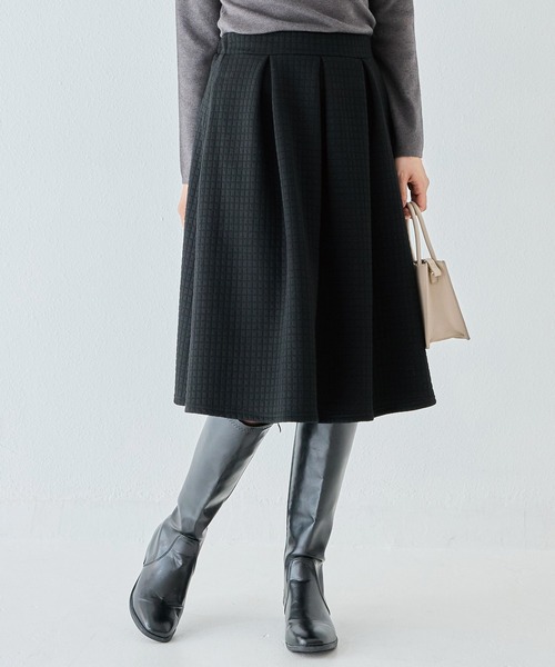INCEDE（インシード）の「キルトタックスカート（スカート・レディース・チャコールグレー/ブラック・LL/M/L）」の10枚目の写真