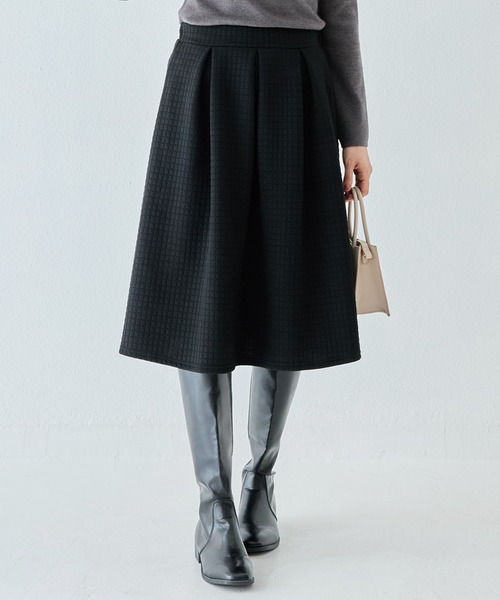 INCEDE（インシード）の「キルトタックスカート（スカート・レディース・チャコールグレー/ブラック・LL/M/L）」の11枚目の写真