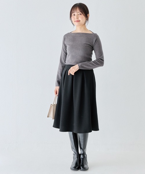 INCEDE（インシード）の「キルトタックスカート（スカート・レディース・チャコールグレー/ブラック・LL/M/L）」の12枚目の写真