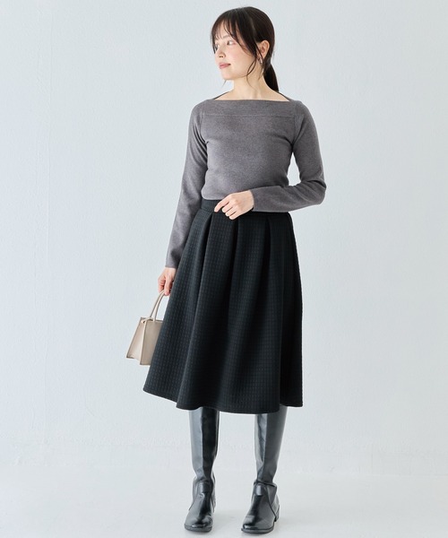 INCEDE（インシード）の「キルトタックスカート（スカート・レディース・チャコールグレー/ブラック・LL/M/L）」の13枚目の写真