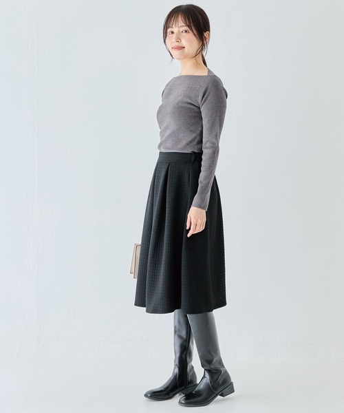 INCEDE（インシード）の「キルトタックスカート（スカート・レディース・チャコールグレー/ブラック・LL/M/L）」の14枚目の写真