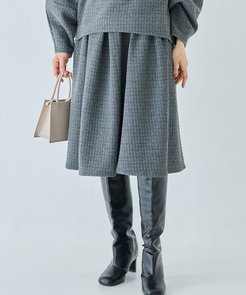 INCEDE（インシード）の「キルトタックスカート（スカート・レディース・チャコールグレー/ブラック・LL/M/L）」の16枚目の写真