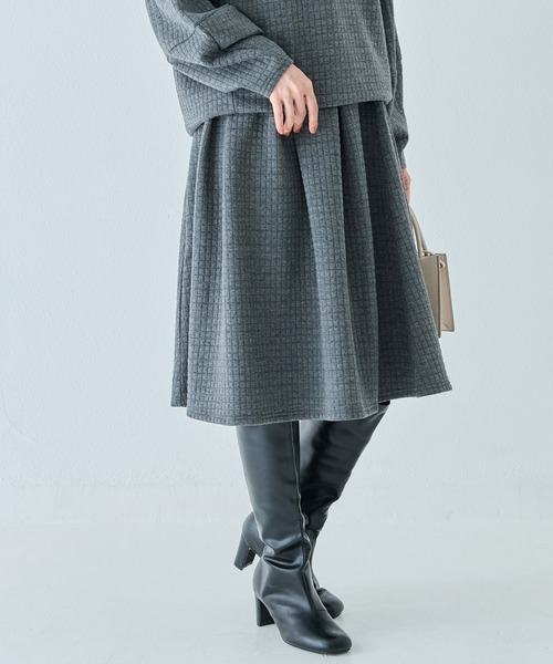 INCEDE（インシード）の「キルトタックスカート（スカート・レディース・チャコールグレー/ブラック・LL/M/L）」の17枚目の写真