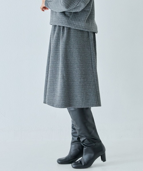 INCEDE（インシード）の「キルトタックスカート（スカート・レディース・チャコールグレー/ブラック・LL/M/L）」の18枚目の写真