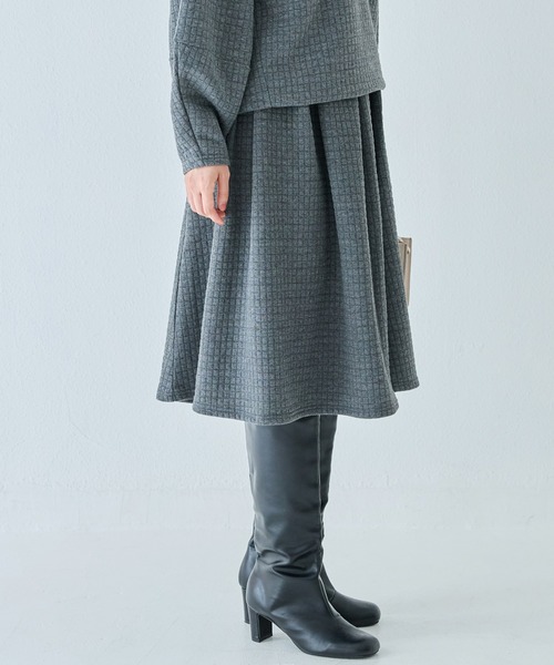 INCEDE（インシード）の「キルトタックスカート（スカート・レディース・チャコールグレー/ブラック・LL/M/L）」の19枚目の写真