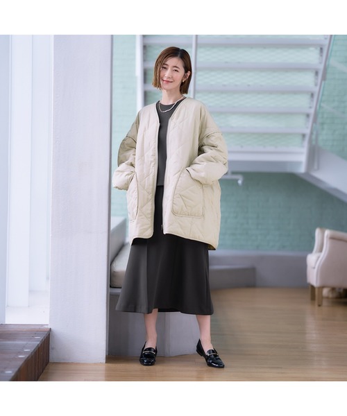 AOYAMA(アオヤマ)の「ダンボールニットフレアスカート(スカート・レディース・グレー/ネイビー・M/L)」の18枚目の写真