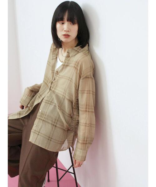 Samansa Mos2 blue（サマンサモスモスブルー）の「◎リブタンク（Tシャツ/カットソー・レディース・オフホワイト/ブラック・F）」の4枚目の写真