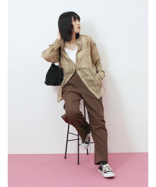 Samansa Mos2 blue（サマンサモスモスブルー）の「◎リブタンク（Tシャツ/カットソー・レディース・オフホワイト/ブラック・F）」の3枚目の写真