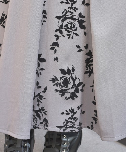 axes femme（アクシーズファム）の「編上フロッキー切替スカート（スカート・レディース・パープル/ブラック/グレー/ネイビー・FREE）」の10枚目の写真