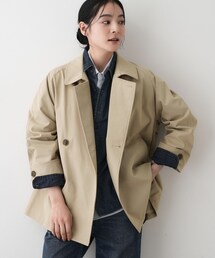Dessin(デッサン)の【撥水・洗える】スタンドカラートレンチジャケット(トレンチコート)