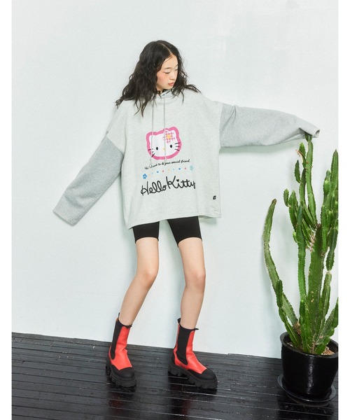 ハローキティコラボ（ハローキティコラボ）の「hello kitty x little sunny bite hoodie（パーカー・レディース・ピンク/グレー/ブラック・MEDIUM/SMALL）」の13枚目の写真