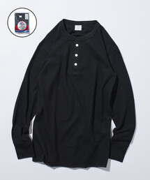 限定展開 JEMORGAN LONG JOHNS/ジェーイーモーガン ロングジョンズ ワッフル ヘンリーネック ロングスリーブ パックTシャツ / サーマル