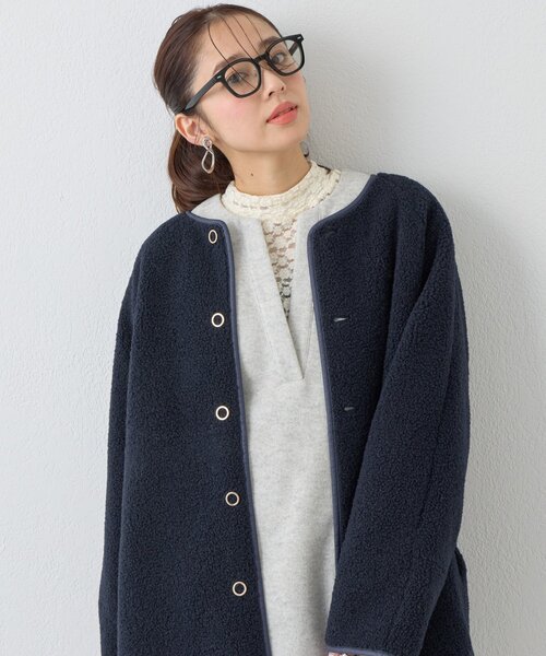 《幅広く楽しめる◎》リバーシブルボアコート