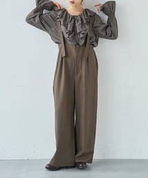 mil（ミル）の「ハイウエストサロペット【587130】（サロペット/オーバーオール）」