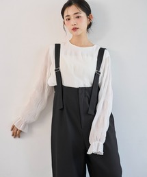 mil（ミル）の「ハイウエストサロペット【587130】（サロペット/オーバーオール）」