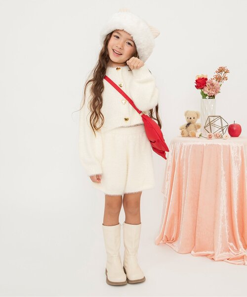BREEZE(ブリーズ)の「ネコみみバラクラバ(ハット・キッズ・オフホワイト/ピンク・50/54)」の12枚目の写真
