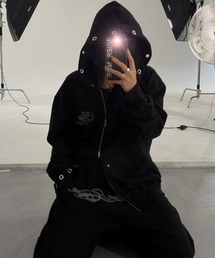 A'GEM/9 × .kom 『NIIER NOR/ニアノア』 BA-CROSS EYELET HOOD ZIP-UP