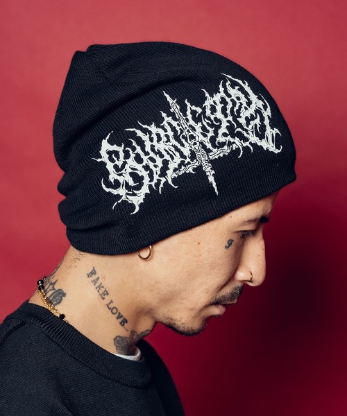 Subciety（サブサエティ）の「Single beanie-inferno-（ニットキャップ/ビーニー・メンズ・グレー/ブラック・FREE）」の8枚目の写真