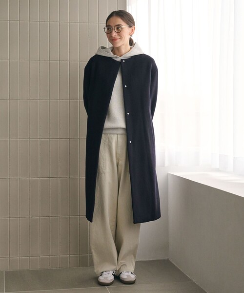 毛ナイロン ノーカラーコート（その他アウター）｜BEAUTY&YOUTH UNITED